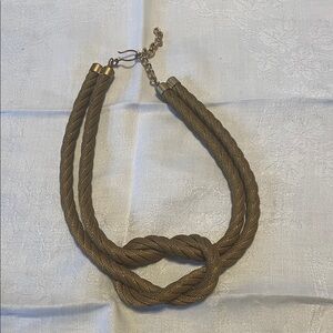 Vintage Elegant Twisted Mesh Knot Double Rope Necklace